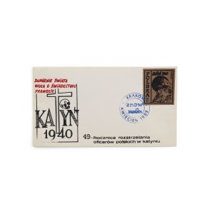 Envelope: 49th Anniversary of the Execution of Polish Officers in Katyn, 1989