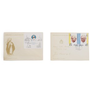 Envelope and postcard from John Paul II’s 3rd Pilgrimage to Poland, 1987
