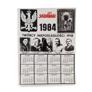 Calendar: Architects of Independence, 1918; Solidarity, 1984