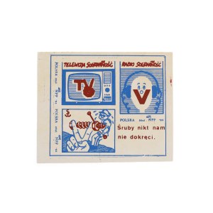 Solidarity TV, Solidarity Radio, No one will tighten the screws on us. Set of 3 stamps