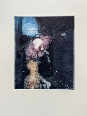 Grzegorz Chojnacki, Noc(z teki „Styl i warsztat. Teka 10 łódzkich artystów grafików”, 1985) , 1985