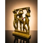 Zdeněk Farník - "Three Graces" - large ceramic sculpture - Bechyně - Czechoslovakia - 2nd half of the 20th century