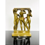 Zdeněk Farník - "Three Graces" - large ceramic sculpture - Bechyně - Czechoslovakia - 2nd half of the 20th century