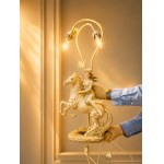 Large figurative lamp - woman on horseback - metal table lamp - functional - 50 cm