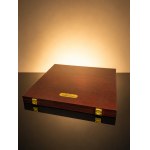 Wooden case for coins / medals - for 12 pieces - vintage