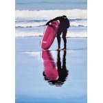 Maciej MAJEWSKI (b. 1977), Surfer with Magent Board, 2021