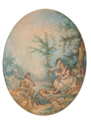 Aleksander Rudzki (1831-1866), SCENA RODZAJOWA (SPOTKANIE)