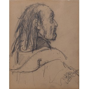 Jan Matejko (1838-1893), HEAD OF A MAN, 1869
