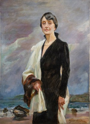 Wojciech Kossak (1856- 1942), PORTRET MARY KARSZO-SIEDLEWSKIEJ (1878-1965) ( z domu O’MEARA)
