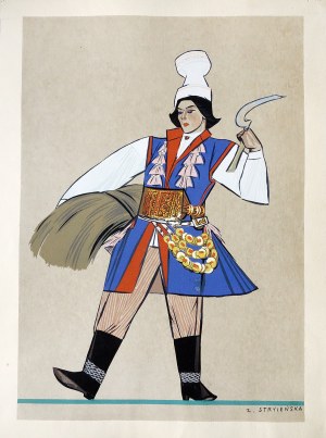 Zofia Stryjeńska (1891 - 1976), STRÓJ LUDOWY Z REGIONU KRAKOWSKIEGO, 1939