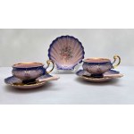 Tête-à-tête coffee set - pink porcelain - HC Chodov