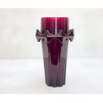 DIATRET ruby vase - Ząbkowice Glassworks proj. Jan Sylwester Drost 1970s