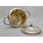 Silver-plated sugar bowl - England second half of the 19th century.