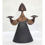 Candleholder Matryoshka Maiden - USSR Vintage 1960s