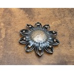 Metalwork - brooch in the form of a flower - communist period