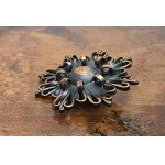 Metalwork - brooch in the form of a flower - communist period