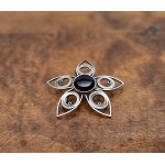 Filigree silver brooch with onyx pr. silver 900