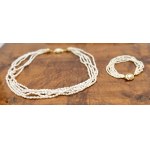 Freshwater pearl jewelry set - Vintage from the 1970s