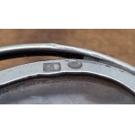 Stříbrný přívěsek s kamínky - 60. léta 20. století