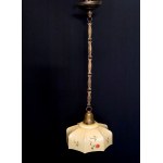 Art Deco - pendant lamp with uranium shade - 1930s