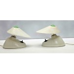 Pair of table lamps made of white Bakelite - 1930s