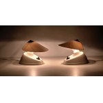 Pair of table lamps made of white Bakelite - 1930s