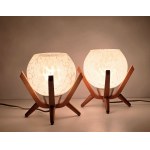 A pair of Dřevo Humpolec table lamps - Czechoslovakia 1970s