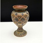 Hutsul vase - J. Broszkiewicz - Poland Forged, interwar period, painted engraved clay.