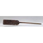 Collectible richly decorated paddle spinning wheel - 2nd half of the 19th century[ Folk Art].