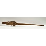 Collectible hand-decorated paddle spinning wheel - 2nd half of the 19th century[ Folk Art].