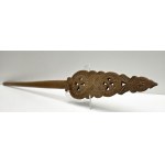 Collectible hand-decorated paddle spinning wheel - 2nd half of the 19th century[ Folk Art].