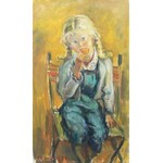 Katarzyna Librowicz (1912 Warszawa - 1991 Paryż), Portret dziewczynki z warkoczami, 1956 r.