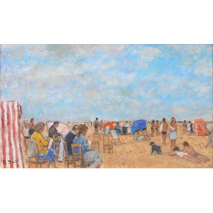 François Gall (1912 Kluż-Napoka-1987 Paryż), Plaża w Deauville