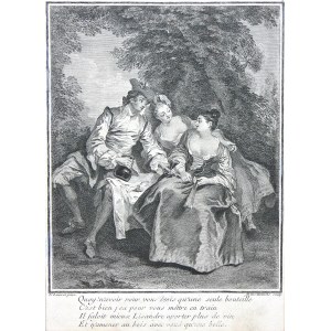 Louise-Madeleine Horthemels (1686-1777), Scena w parku