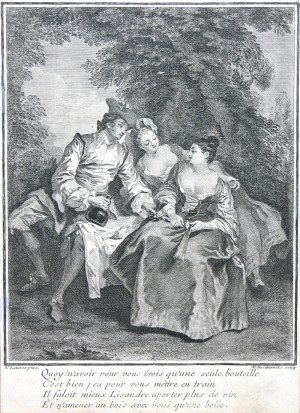 Louise-Madeleine Horthemels (1686-1777), Scena w parku