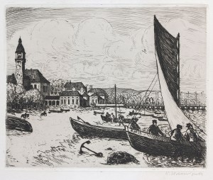 Berthold Hellingrath (1877 Elbląg - 1954 Hannover), Plaża w Sopocie, 1923 r.