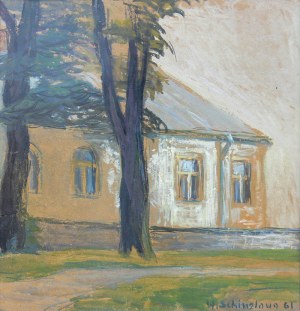 Wanda Świeżyńska-Schinzlowa (1905 Wilczyce-2001 Warszawa), Fragment budynku, 1961 r.