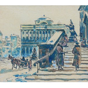 W. Górski (XIX/XX w.), Widoki Warszawy: Kolumna Zygmunta, Wejście do kościoła św. Krzyża, Stare Miasto