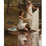 Marek Czechowicz (b. 1957), By the stream the baby is washing..., 2015