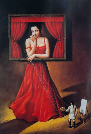 Rafał OLBIŃSKI (ur. 1943), „Tosca”, plakat do opery Giacoma Pucciniego, 1996