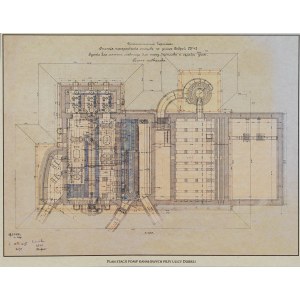 Studio by William LINDLEY / Joseph LINDLEY, Plan of sewer pump station on Dobra Street [in Warsaw], ca. 1900.