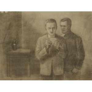 Stefan Artur Nacht-SAMBORSKI (1898 - 1974), Boleslaw Bierut and Marian Buczek in Rawicz prison, 1951.