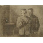 Stefan Artur Nacht-SAMBORSKI (1898 - 1974), Bolesław Bierut i Marian Buczek w więzieniu w Rawiczu, 1951 r.