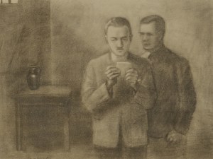 Stefan Artur Nacht-SAMBORSKI (1898 - 1974), Bolesław Bierut i Marian Buczek w więzieniu w Rawiczu, 1951 r.