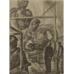 Jan Marcin SZANCER (1902 - 1973), Bolesław Bierut w pracowni rzeźbiarskiej, 1952 r.