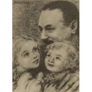 Irena KUCZBORSKA (1907 - 1971), Bolesław Bierut e figli, 1952.