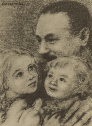 Irena KUCZBORSKA (1907 - 1971), Bolesław Bierut i dzieci, 1952 r.