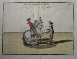Abraham van Diepenbeeck wg, Ilustracja do dzieła Williama Cavendisha "Neu-eröffnete Reit-Bahn" (Nouvelle Methode pour Dresser les Chevaux)