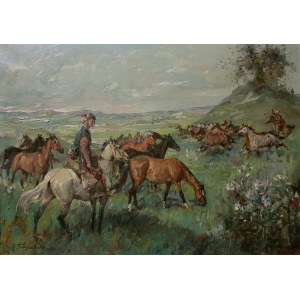 Tadeusz Kokietek, Wypas koni, 1976