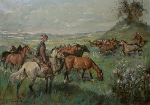 Tadeusz Kokietek, Wypas koni, 1976